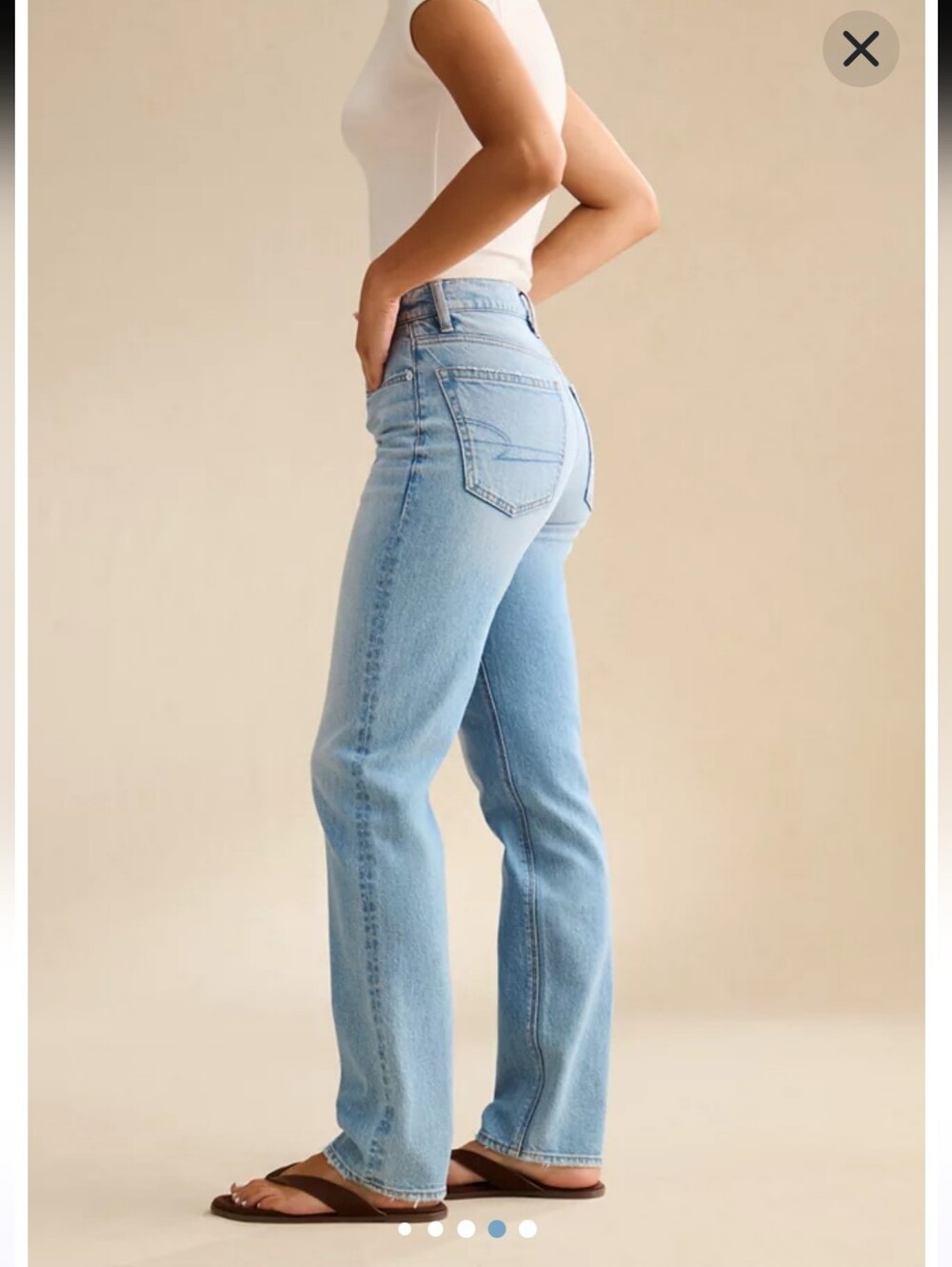American Eagle Super High Rise Straight Jeans Size 10 Regular